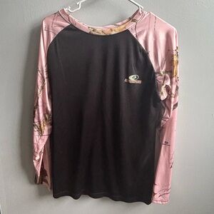 Mossy Oak Black and Pink Camouflage Shirt